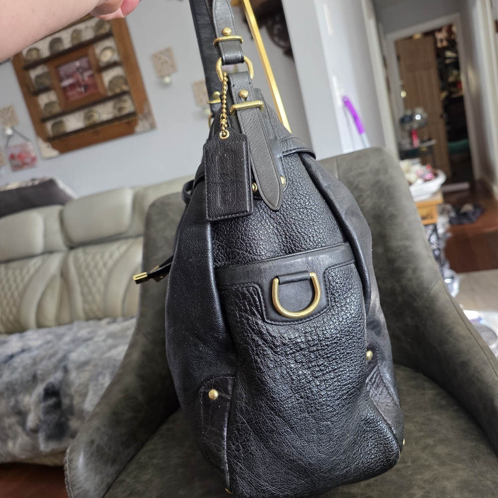 Coach Black Leather Hobo Bag - Picture 10 of 14